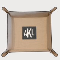 Monogrammed Leather Valet