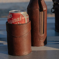 Monogrammed Leather Can Koozie