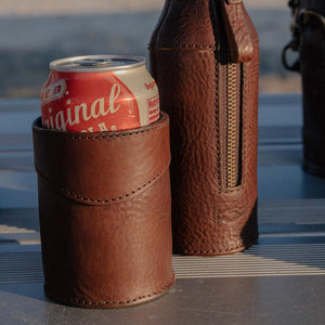 Monogrammed Leather Can Koozie