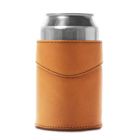 Monogrammed Leather Can Koozie
