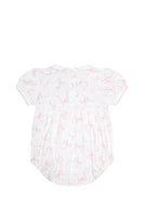 Charming Bows Print Smocked Bubble

