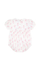 Pink Puppy Love Print Smocked Bubble
