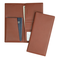 Monogrammed Leather RFID Blocking Passport Ticket Holder
