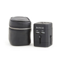 Travel Adapter and Leather Case
