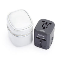 Travel Adapter and Leather Case
