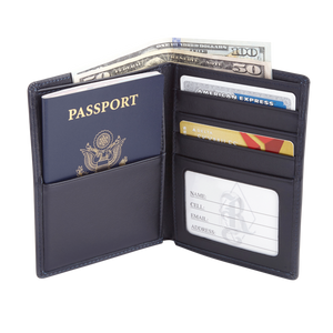 RFID Blocking Passport Wallet | The Monogram Merchant RFID Blocking Passport Wallet | The Monogram Merchant