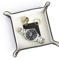 Suede Lined Catchall Valet Tray
