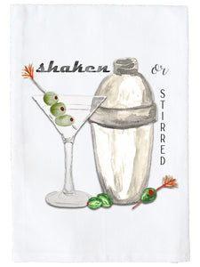 Shaken or Stirred Flour Sack Towel