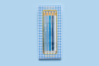 Blue Gingham Pencil Set
