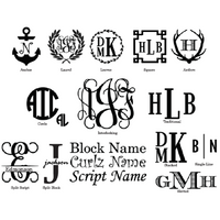 Monogrammed Acrylic Rectangle Serving Tray
