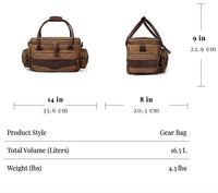 Monogrammed Waxed Canvas Guide Bag
