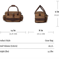 Monogrammed Waxed Canvas Guide Bag