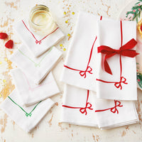 Christmas Very Merry Bow Napkin/Set Of 4