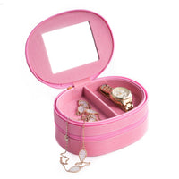 Pink Lizard Leather Jewelry Box
