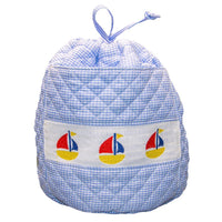 Smocked Gingham Ditty Bag
