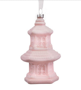 Pearlized  Pagoda Ornament