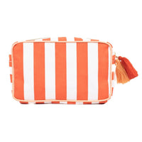 Orange Cabana Stripe Cosmetic Bag
