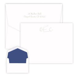 Anthony Monogram Embossed Flat Correspondence Card