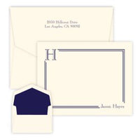 South Hampton Initial - Raised Ink Flat Correspondence Card
