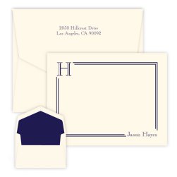 South Hampton Initial - Raised Ink Flat Correspondence Card