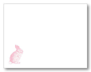 Cottontail Pink Bunny Flat Note Card