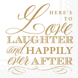 Love & Laughter Wedding Paper Napkins