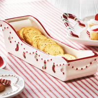 Christmas Holiday Cheer Sleigh Cracker Dish