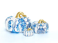 Hand-Painted Ceramic Chinoiserie Pumpkins
