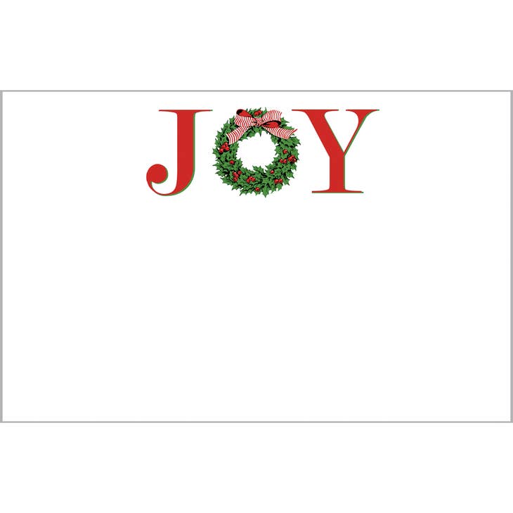 JOY Holly Wreath Slab Notepad