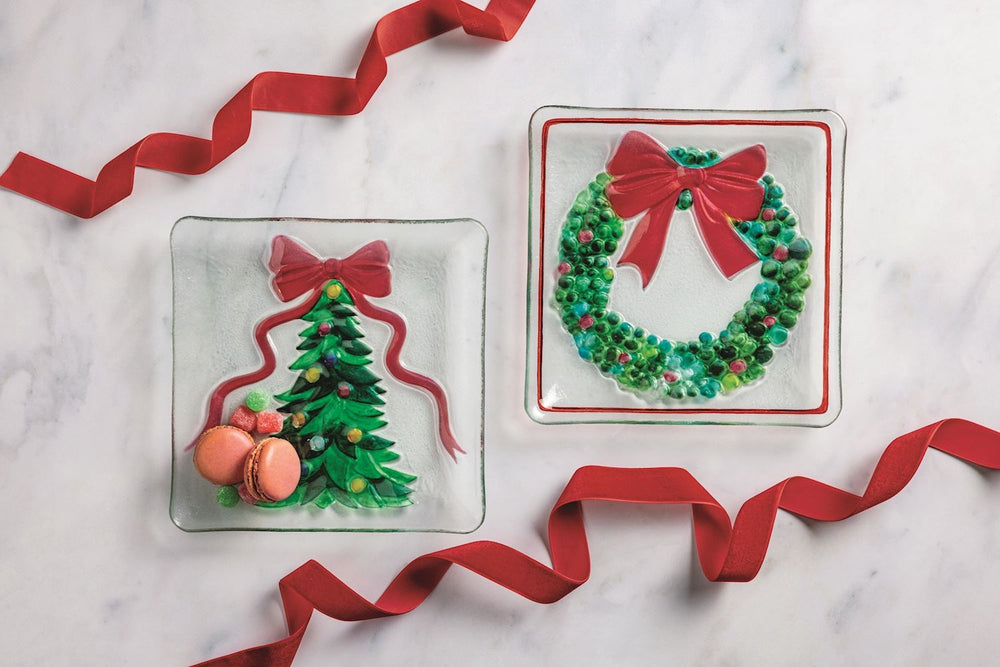 Christmas Glass Fused Plate
