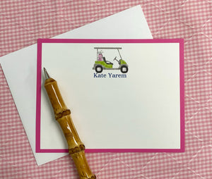 Golf Cart Flat Notecards