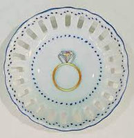 Hand Painted Porcelain Engagement Ring Dish
