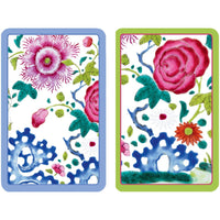 Floral Porcelain Jumbo Type Playing Cards by Caspari
