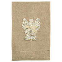 White Pearl Christmas Hand Towel
