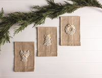 White Pearl Christmas Hand Towel
