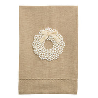 White Pearl Christmas Hand Towel
