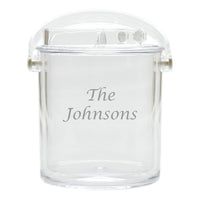 Monogrammed Ice Bucket with Tongs
