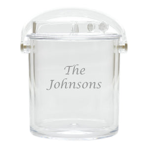 Monogrammed Ice Bucket with Tongs