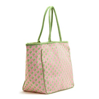 Floral Block Tote Bag
