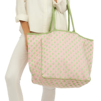 Floral Block Tote Bag
