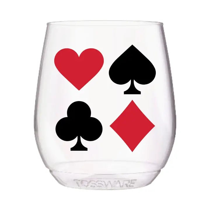 Playing Card Wine Glass Tossware