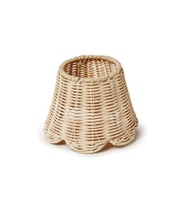 Scalloped Edge Rattan Lamp Shade