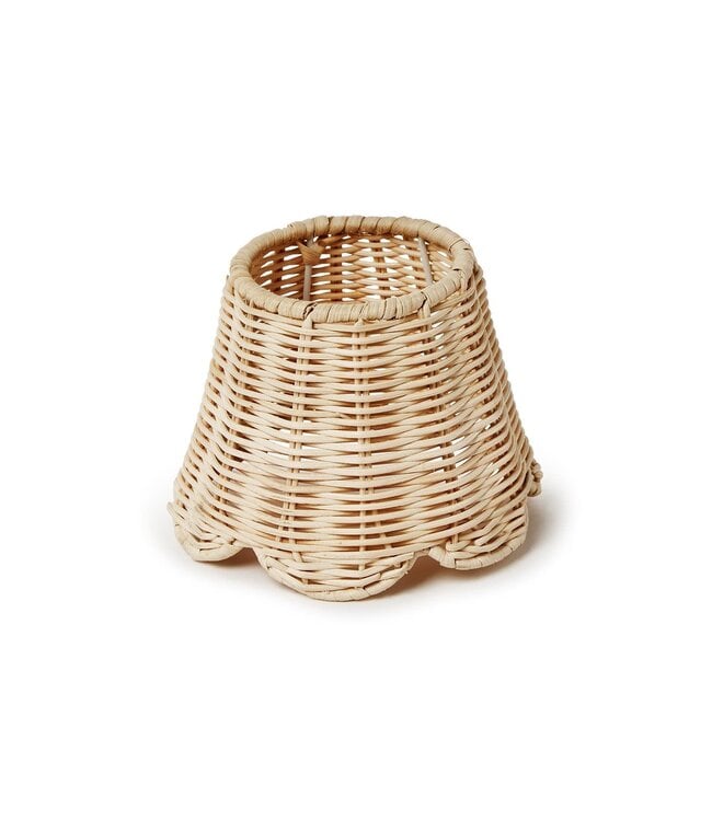 Scalloped Edge Rattan Lamp Shade