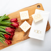 Signature Spa Monogram Square Soap and Towel Gift Set