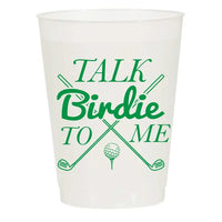 Talk Birdie to Me Golf Frosted Cups