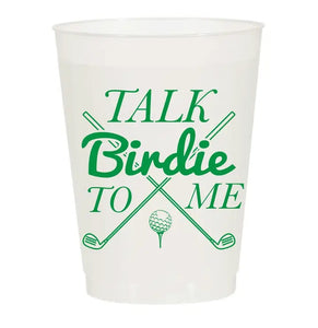Talk Birdie to Me Golf Frosted Cups