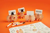Turkey Color Me Place Card Set
