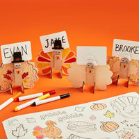 Turkey Color Me Place Card Set