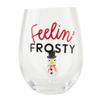 Christmas Icons Stemless Wine Glasses
