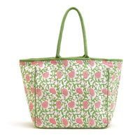 Floral Block Tote Bag
